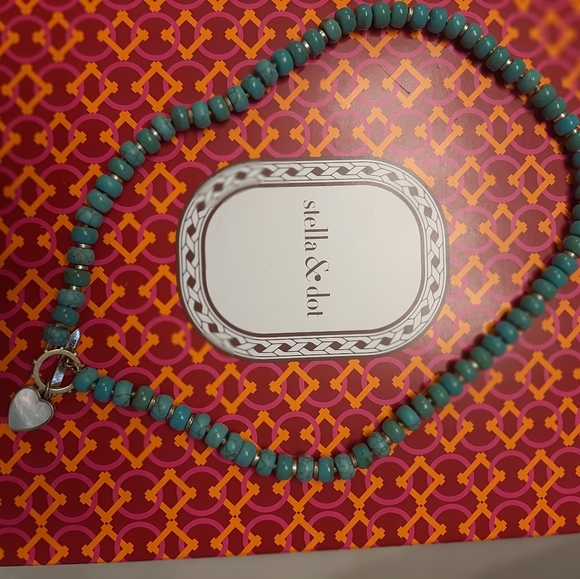 Stella and dot Turquoise necklace with box - Picture 2 of 4